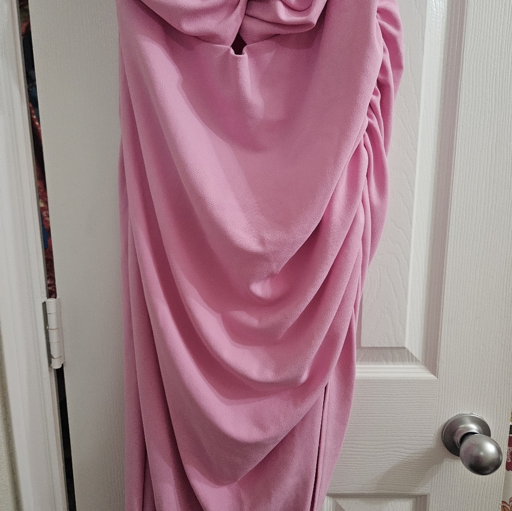 Abercrombie Pink Slit Dress Size XL Tall - Picture 3 of 11